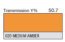 020 Medium Amber 1-inch LEE FILTERS