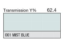 061 MIST BLUE 1-INCH CORE LEE FILTERS