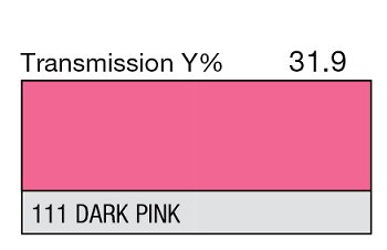 111 DARK PINK 1-INCH CORE LEE FILTERS