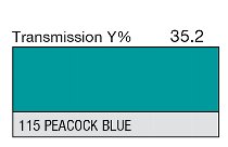 115 PEACOCK BLUE 1-INCH CORE LEE FILTERS