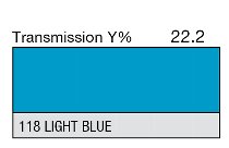 118 LIGHT BLUE 1-INCH CORE LEE FILTERS