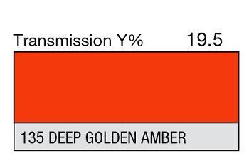 135 DEEP GOLDEN AMBER 1-INCH CORE LEE FILTERS