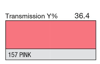 157 PINK 1-INCH CORE LEE FILTERS