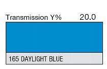 165 DAYLIGHT BLUE 1-INCH CORE LEE FILTERS