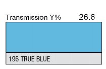 196 TRUE BLUE 1-INCH CORE LEE FILTERS