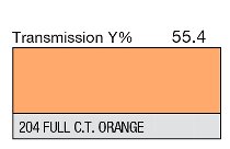 204 Full C.T. orange 1-inch LEE FILTERS