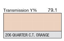 206 Quarter C.T. orange 1-inch LEE FILTERS