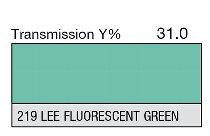 219 LEE Fluorescent green 1-inch LEE FILTERS