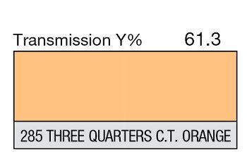 285 Three Quarter C.T. orange LEE FILTERS