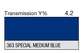 363 SPECIAL MEDIUM BLUE 1-INCH CORE LEE FILTERS