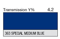 363 SPECIAL MEDIUM BLUE 1-INCH CORE LEE FILTERS