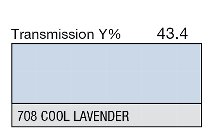 708 COOL LAVENDER 1-INCH CORE LEE FILTERS