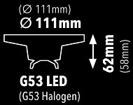 AR111 16,5W-100W 2700K 12V G53 25° LGO Q-MAX LED