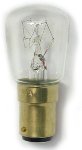 Bulb shape lamp B26X57 BA15d clear