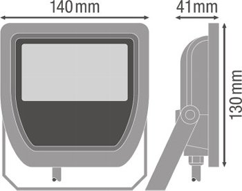 FLOODLIGHT 20 W 3000 K IP65 BK