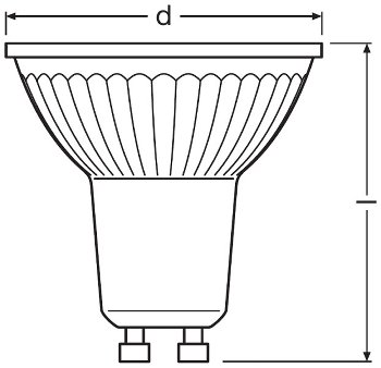 ST PAR 16 50 36° 4.5 W/2700 GU10 OSRAM