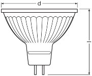 P MR16 20 36° DIM 4.5 W/3000 K GU5.3