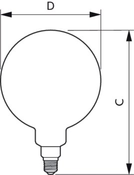 LED giant 25W E27 G200 4000K smoky D