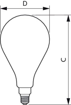 LED giant 25W E27 A160 4000K smoky D