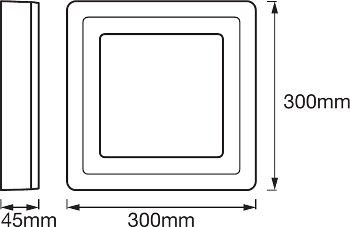 LED CLICK WHITE SQ 300 mm 18 W