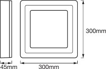 LED CLICK WHITE SQ 300 mm 18 W