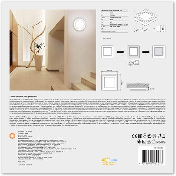 LED CLICK WHITE SQ 300 mm 18 W
