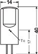 LED PIN 12V P 2.6W 827 CL G4