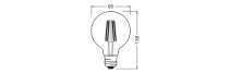 LED CLASSIC GLOBE ENERGY EFFICIENCY A S 3.8W 830 FIL CL E27
