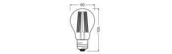 LED CLASSIC A ENERGY EFFICIENCY B DIM S 8.2W 827 FIL CL E27