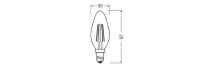 LED CLASSIC B ENERGY EFFICIENCY C DIM S 2.9W 827 FIL CL E14 - LEDVANCE