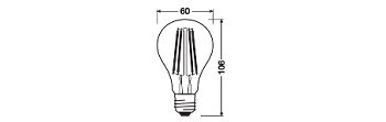 LED CLASSIC A DAYLIGHT SENSOR S 7.3W 827 FIL CL E27