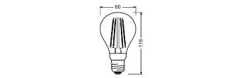 LED CLASSIC A MOTION SENSOR S 7.3W 827 FIL CL E27 - LEDVANCE