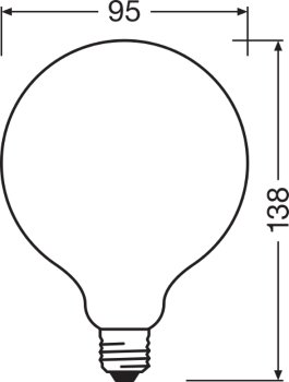 LED CLASSIC GLOBE DIM CRI90 S 11W 940 FIL CL E27 - LEDVANCE