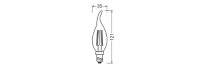 LED CLASSIC BA DIM CRI90 S 3.4W 927 FIL CL E14