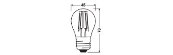 LED CLASSIC P DIM CRI97 S 4.2W 927 FIL CL E27