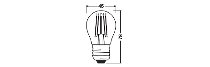 LED CLASSIC P DIM CRI97 S 4.2W 927 FIL CL E27