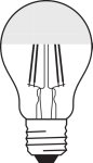 LED CLASSIC A MIRROR P 6.5W 827 FIL SIL E27