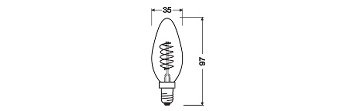 Vintage 1906 LED DIM 25  3.4 W/2200 K E14