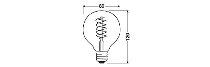 Vintage 1906 LED DIM 30  7.8 W/1800 K E27