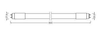 LED TUBE T8 UNIVERSAL P 600 mm 7.5W 840