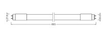 LED TUBE T8 UNIVERSAL P 600 mm 7.5W 840