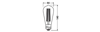 Vintage 1906 LED DIM 42  11 W/1800 K E27 - LEDVANCE