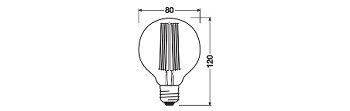 Vintage 1906 LED DIM 42  11 W/1800 K E27 - LEDVANCE
