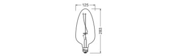 Vintage 1906 LED DIM 28  4 W/1800 K E27 - LEDVANCE