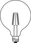 LED CLASSIC GLOBE P 4W 827 FIL CL E27
