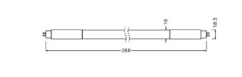 LED TUBE T5 HF SHORT V 288 mm 4W 830