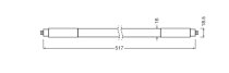 LED TUBE T5 HF SHORT V 517 mm 7W 840
