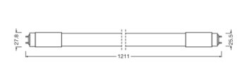 LED TUBE T8 HF P 1200 mm 14W 865