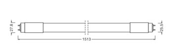 LED TUBE T8 HF P 1500 mm 20W 830