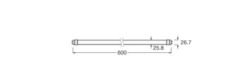 LED TUBE T8 EM P 600 mm 7W 865